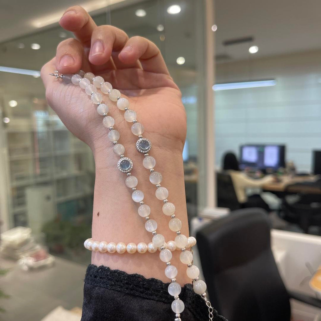 023 Moonlight Goddess | White Moonlight Bracelet for Inner Peace & Glow