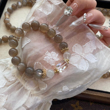 Load image into Gallery viewer, 036 Milk Tea Moonlight Bracelet | Soft White Rabbit Hair Beads for Calm &amp; Sweet Vibes