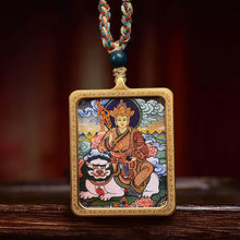 Load image into Gallery viewer, Ksitigarbha Health Pendant with Turquoise Lapis Lazuli