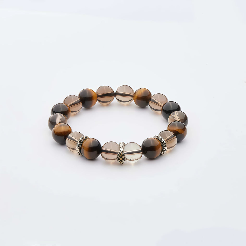 Guardian of Wealth Tiger's Eye Silver Bracelet