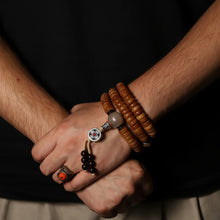 Load image into Gallery viewer, Vitality Yak Bone 108 Mala Beads Necklace