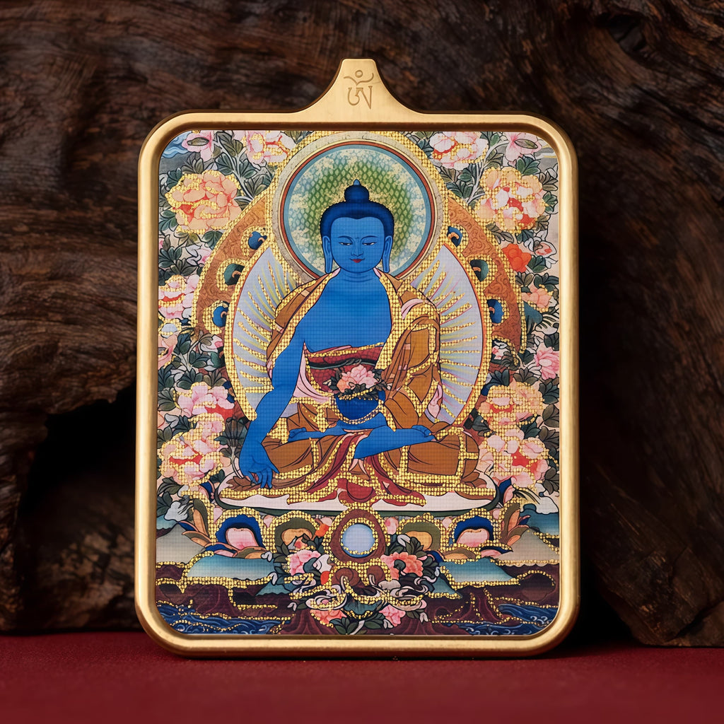 Guardian of Vitality Pendant - Six-Armed Mahakala Titanium Necklace