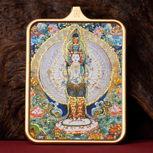 Load image into Gallery viewer, Guardian of Vitality Pendant - Six-Armed Mahakala Titanium Necklace