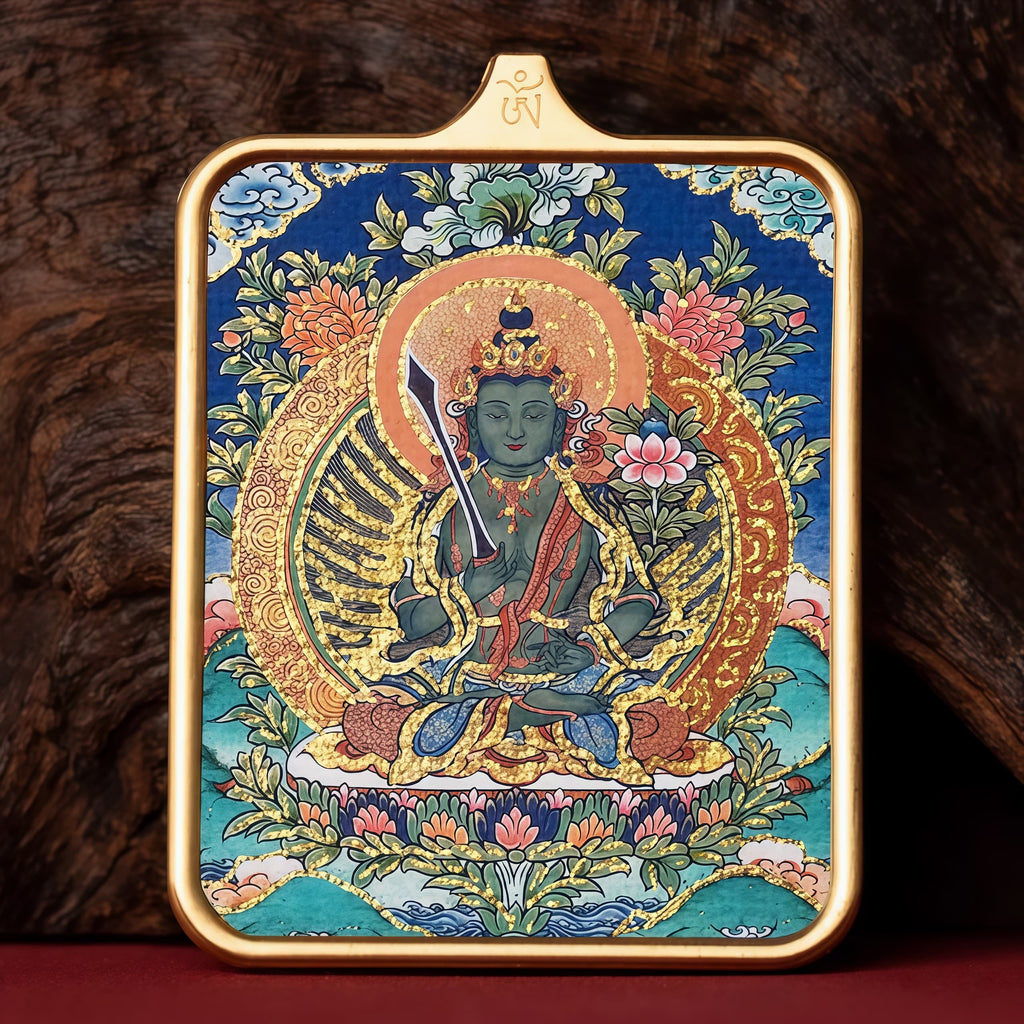 Guardian of Vitality Pendant - Six-Armed Mahakala Titanium Necklace
