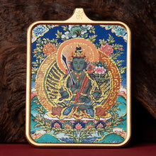 Load image into Gallery viewer, Guardian of Vitality Pendant - Six-Armed Mahakala Titanium Necklace
