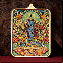 Load image into Gallery viewer, Guardian of Vitality Pendant - Six-Armed Mahakala Titanium Necklace
