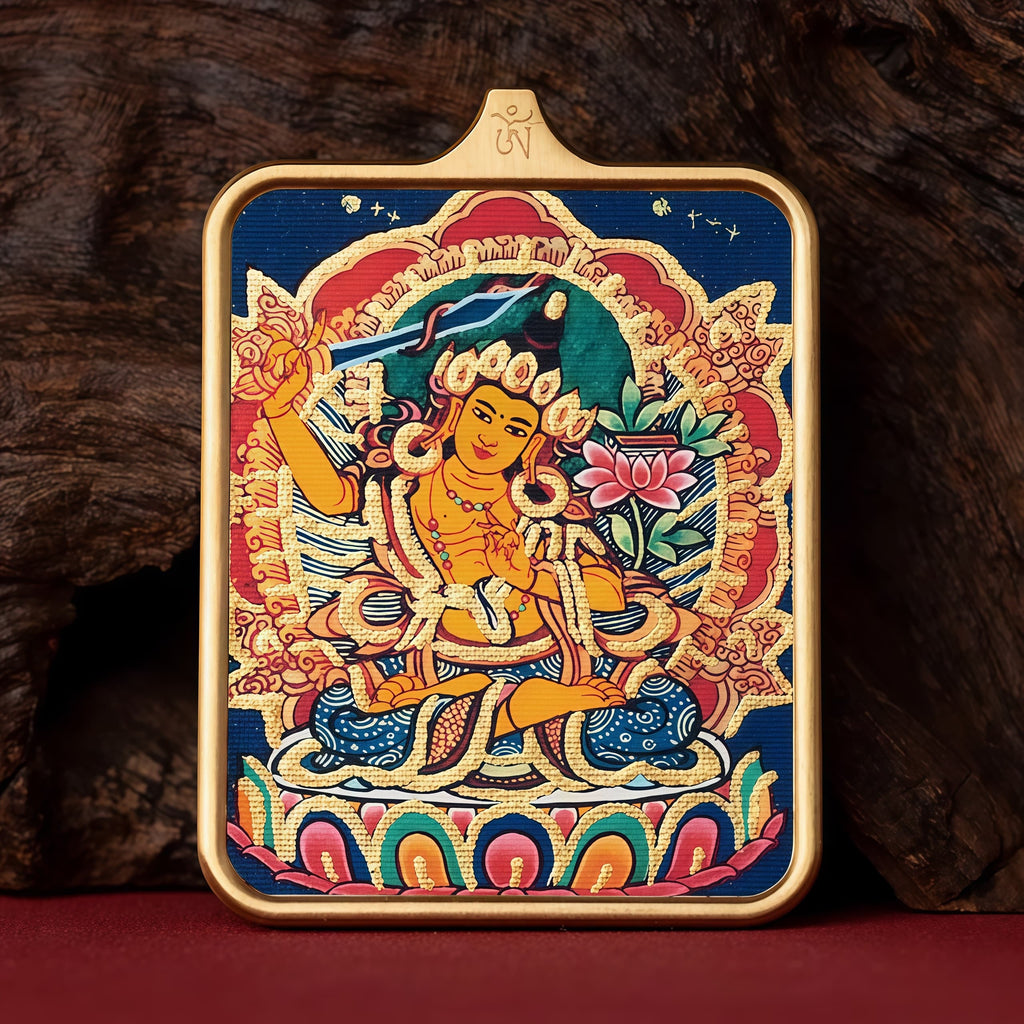 Guardian of Vitality Pendant - Six-Armed Mahakala Titanium Necklace