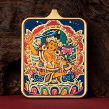Load image into Gallery viewer, Guardian of Vitality Pendant - Six-Armed Mahakala Titanium Necklace