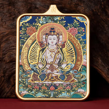 Load image into Gallery viewer, Guardian of Vitality Pendant - Six-Armed Mahakala Titanium Necklace