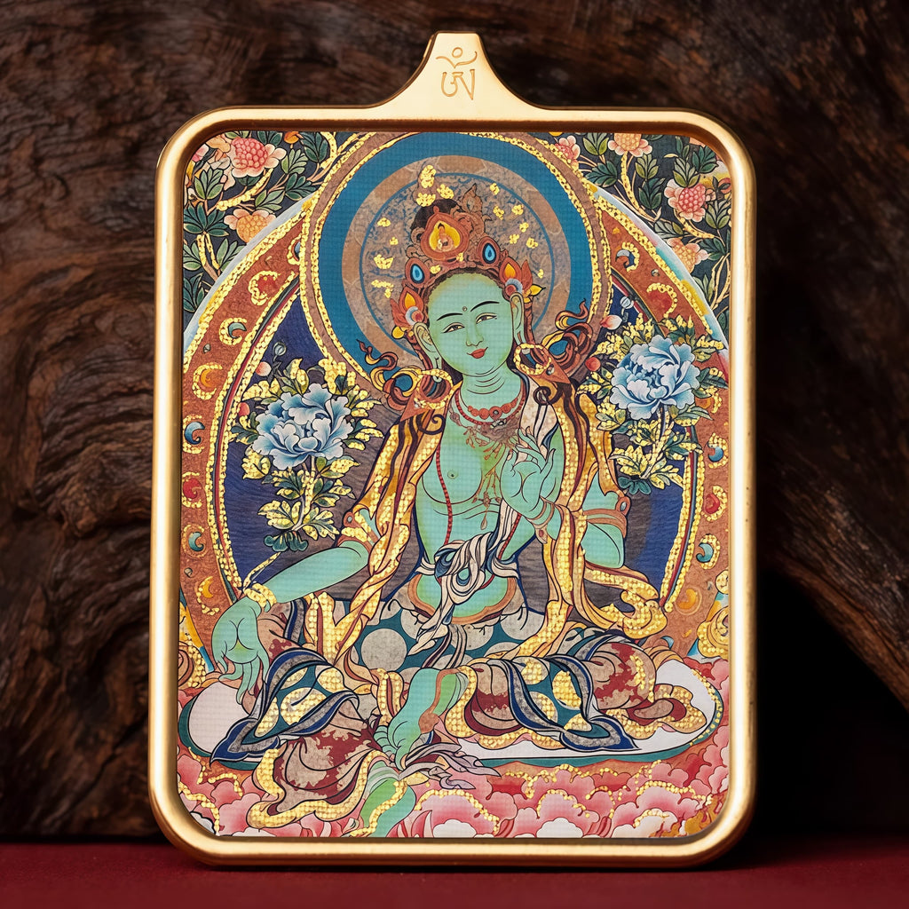 Guardian of Vitality Pendant - Six-Armed Mahakala Titanium Necklace