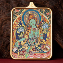 Load image into Gallery viewer, Guardian of Vitality Pendant - Six-Armed Mahakala Titanium Necklace