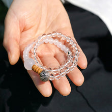 Load image into Gallery viewer, Healing Harmony White Quartz &amp; Agate 108 Bead Mala Necklace