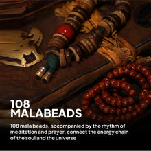 Load image into Gallery viewer, Vitality Yak Bone 108 Mala Beads Necklace