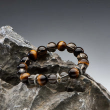Load image into Gallery viewer, Guardian of Wealth Tiger&#39;s Eye Silver Bracelet