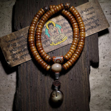 Load image into Gallery viewer, Vitality Yak Bone 108 Mala Beads Necklace