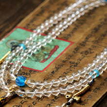 Load image into Gallery viewer, 108 Mala Beads Crystal Healing Dorje Symbol Necklace