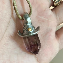 Load image into Gallery viewer, Witch&#39;s Magic Hat Amethyst 18K Gold Sterling Silver Pendant