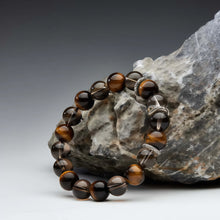 Load image into Gallery viewer, Guardian of Wealth Tiger&#39;s Eye Silver Bracelet