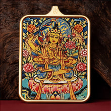 Load image into Gallery viewer, Guardian of Vitality Pendant - Six-Armed Mahakala Titanium Necklace