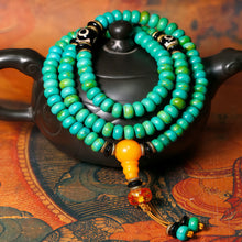 Load image into Gallery viewer, Healing Flow of Nature Turquoise Mala Neckdace
