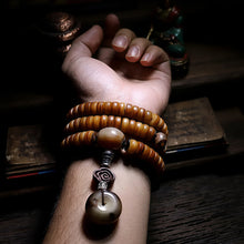 Load image into Gallery viewer, Vitality Yak Bone 108 Mala Beads Necklace