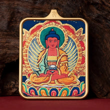 Load image into Gallery viewer, Guardian of Vitality Pendant - Six-Armed Mahakala Titanium Necklace