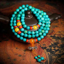 Load image into Gallery viewer, Healing Flow of Nature Turquoise Mala Neckdace