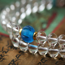 Load image into Gallery viewer, 108 Mala Beads Crystal Healing Dorje Symbol Necklace