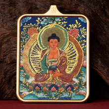 Load image into Gallery viewer, Guardian of Vitality Pendant - Six-Armed Mahakala Titanium Necklace