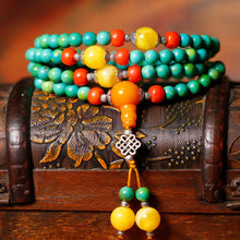 Load image into Gallery viewer, Healing Flow of Nature Turquoise Mala Neckdace