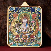 Load image into Gallery viewer, Guardian of Vitality Pendant - Six-Armed Mahakala Titanium Necklace