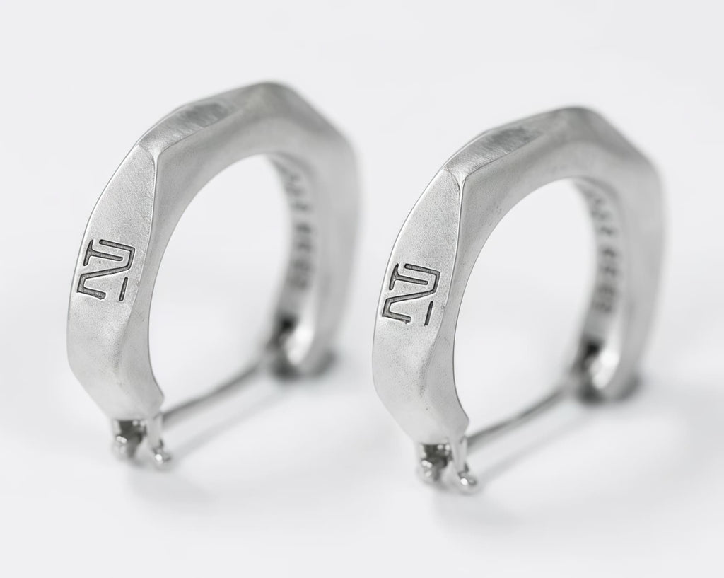 Sterling Silver Prosperity Hoop Earrings