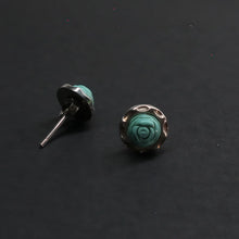 Load image into Gallery viewer, Lungta Stone Prosperity Rose Turquoise Earrings