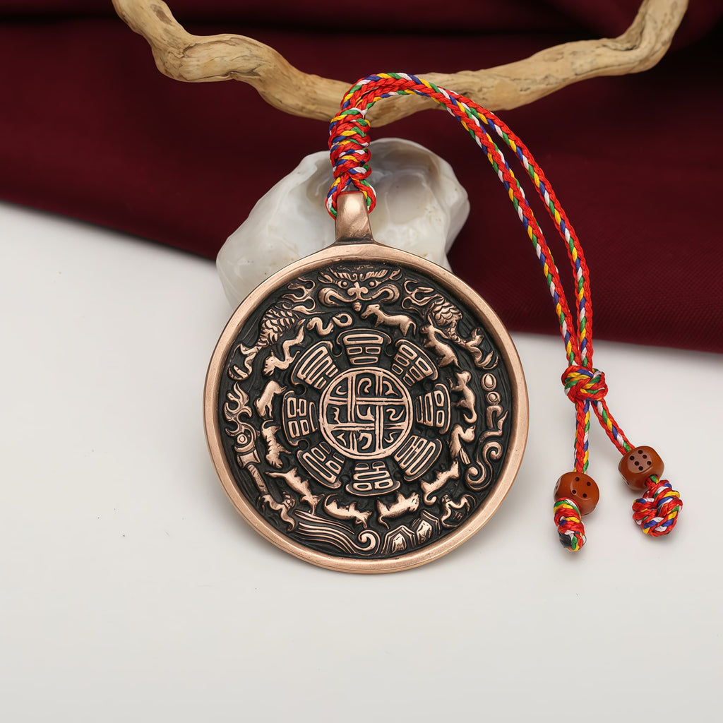 Prosperity Talisman Pendant Handcrafted Copper Wealth Talisman