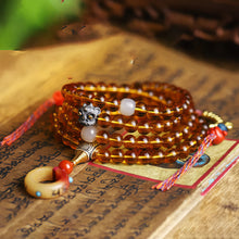 Load image into Gallery viewer, Lungta Stone 108 Beads Prosperity Mala Necklace