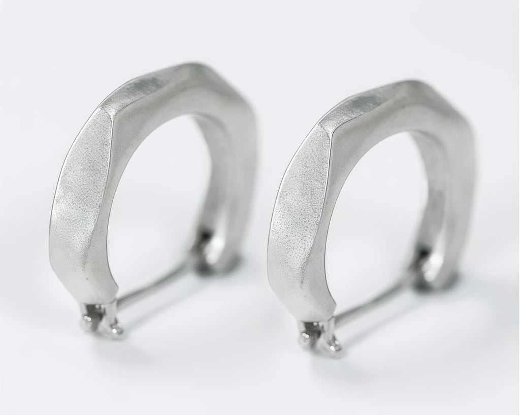Sterling Silver Prosperity Hoop Earrings