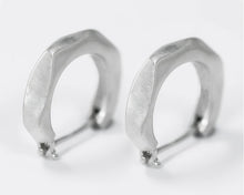 Load image into Gallery viewer, Sterling Silver Prosperity Hoop Earrings