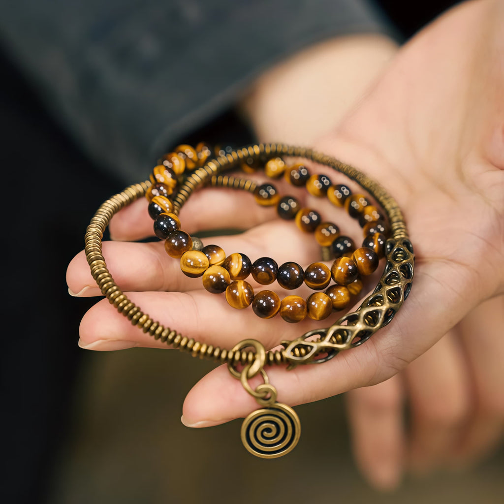 Radiant Fortune Tiger Eye Wrap Bracelet
