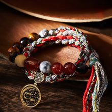 Load image into Gallery viewer, Prosperity Dragon Agate and Tiger Eye Bracelet