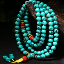 Load image into Gallery viewer, Healing Turquoise 108 Mala Neckdace