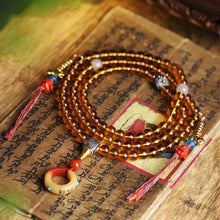 Load image into Gallery viewer, Lungta Stone 108 Beads Prosperity Mala Necklace