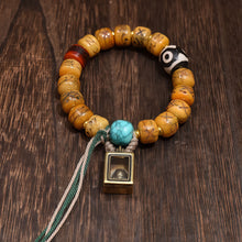 Load image into Gallery viewer, Prosperity Tibetan Dzi Yak Bone Bracelet