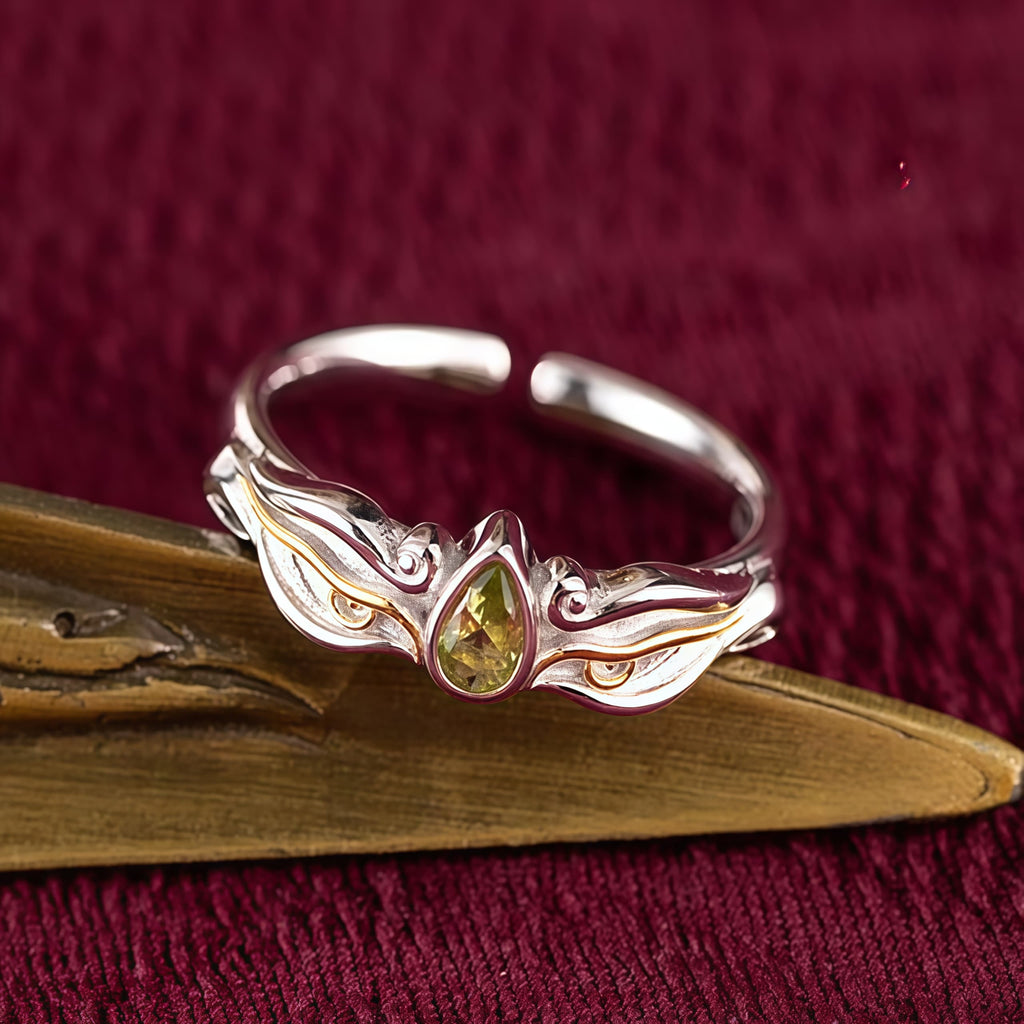 Eternal Prosperity Zircon Silver Ring Handcrafted for Abundance and Elegance