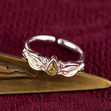 Load image into Gallery viewer, Eternal Prosperity Zircon Silver Ring Handcrafted for Abundance and Elegance