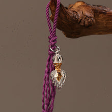 Load image into Gallery viewer, Wealth Energy Sterling Silver Tibetan Charm Keychain