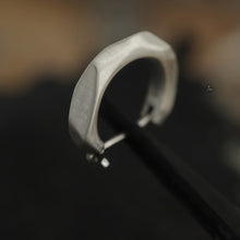 Load image into Gallery viewer, Sterling Silver Prosperity Hoop Earrings