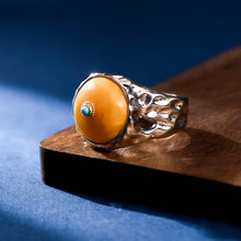 Load image into Gallery viewer, Amber Wealth Guardian Ring Sterling Silver