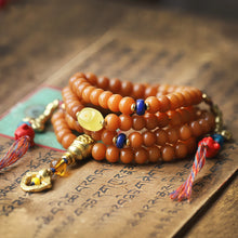 Load image into Gallery viewer, Lungta Stone 108 Beads Wealth Mala Necklace