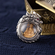 Load image into Gallery viewer, Dragon Guardian Prosperity Pendant Handcrafted in Silver and Zircon