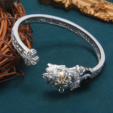 Load image into Gallery viewer, Guardian Wealth Silver Agate Bracelet Handcrafted for Prosperity and Protection
